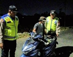 Polsek Banyusari Tertibkan Knalpot Brong, Dua Sepeda Motor Diamankan
