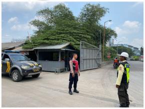 Polsek Pangkalan Laksanakan Patroli Preventif, Cek Situasi Kamtibmas PT. Juishin