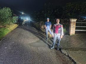 Anggota Polsek Batujaya laksanakan Patroli Prekat dalam rangka Antisipasi Kenakalan Remaja pada malam hari