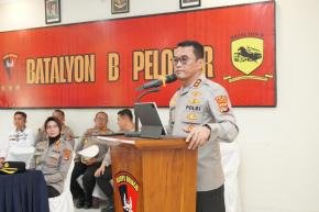 Kapolda NTB Sambangi Batalyon B Pelopor Sat Brimob di Sumbawa, Berikan Arahan Strategis untuk Perkuat Harkamtibmas
