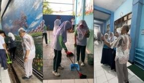 Semangat HUT ke-112, Siswa SMPN 9 Sukabumi Rawat Lingkungan dan Budayakan Literasi