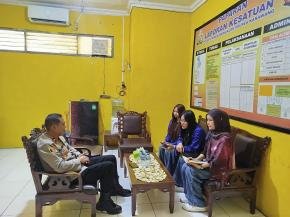 Kapolsek Rengasdengklok Menerima Kunjungan Silaturahmi Mahasiswa Fakultas Pysikologi Universitas Buana Perjuangan Karawang