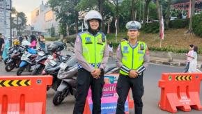 Tertib Lalu Lintas, Satlantas Polresta Karawang Upayakan Kamseltibcarlantas saat Gelaran Car Free Day Berlangsung