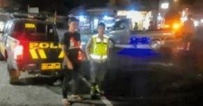 Polsek Jatisari Laksanakan KRYD Malam di Pertigaan Cikalong