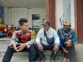 Bhabinkamtibmas Polsek Telagasari Sampaikan Pesan Kamtibmas Antisipasi C3