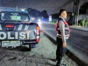 Cegah C3 di Malam Hari, Polsek Telagasari Laksanakan Patroli Rutin di Wilayah Perbatasan