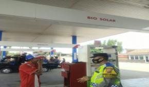 Terus Berupaya Kunjungi SPBU Gempol Patroli Prekat Polsek Banyusari di Siang Hari