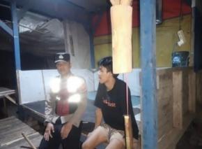 Brigadir Alpian Budi K Bhabinkamtibmas Ikut Serta Dalam Giat Ronda Bersama Warga Binaan