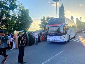 Polda NTB Pastikan Keamanan Kedatangan 393 Jemaah Haji Kloter 12 di Asrama Haji Mataram