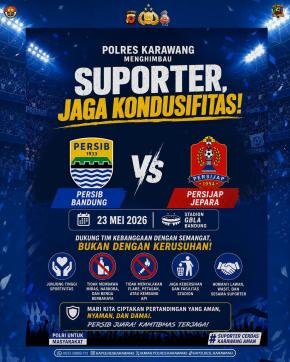 Kapolres Karawang Ajak Bobotoh Jaga Ketertiban dan Hindari Aksi Provokatif Saat Nobar