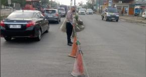 Urai Kemacetan Kendaraan, Polsek Klari Lakukan Gatur Lalin dan Penutupan U-Turn