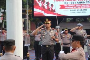 SEMANGAT SUMPAH PEMUDA, KAPOLRES SUBANG PIMPIN UPACARA HARI SUMPAH PEMUDA KE-98 TAHUN 2026