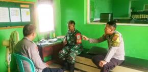 Bhabinkamtibmas Polri Sambangi Bhabinsa TNI, Dalam Rangka Memperkuat Sinergitas