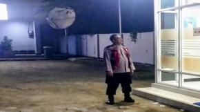 Kanit Sabhara Polsek Batujaya Cegah GU Kamtibmas di Bank BRI Unit Batujaya pada malam hari