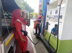 Ciptakan Rasa Aman dan Nyaman, Personil Polsek Tempuran Res Karawang, Monitoring Giat SPBU di Wilayah Hukumnya.