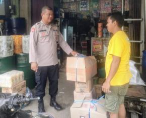Imbau Humanis Pemilik Pertokoan di Loji Agar Waspada Jadi Atensi Patroli Siang Personil Polsek Tegalwaru