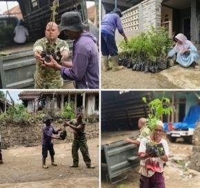 500 Bibit Pohon dari TMMD untuk Mekarjaya, Menanam Harapan bagi Generasi Mendatang