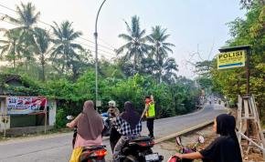 Laksanakan Pelayanan Sapa Warga, Polsek Pangkalan Gelar Gatur Pagi di Depan SMPN 1 Pangkalan