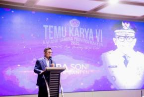 Gubernur Andra Soni Resmi Buka Temu Karya VI Karang Taruna Provinsi Banten 2025, Gubernur Karang Taruna Garda Terdepan Kesetiakawanan Sosial