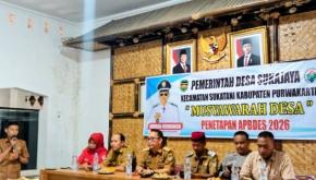 Musyawarah Desa Sukajaya Tetapkan APBDes 2026, Fokus Pembangunan dan Kesejahteraan Warga