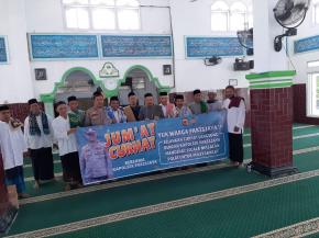 Lebih Dekat Dengan Masyarakat Dan Jalin Silaturahmi Kapolsek Pakisjaya Ipda Saefurrohman SH Gelar Jum