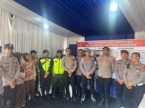 Jelang Puncak Arus Mudik, Si Propam Polres Karawang Cek Kesiapan Personel Pos Pam Jomin