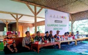 Personil Polsek Tegalwaru Hadiri Launching Desa Tanggap Bencana Baznas Karawang di Desa Mekarbuana