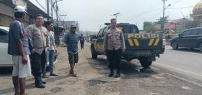 Patroli Polsek Jatisari Sambangi Pengendara Ojeg Pangkalan, Berikan Imbauan Kamtibmas