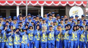 Bupati Kuningan dr. H. Dian Rachmat Yanuar Lepas Kontingen POPDA XIV Jawa Barat 2025 dengan Target 10 Besar
