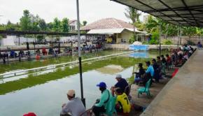 Suasana Meriah,  Lomba Mancing dalam Rangka HUT ke-54 KORPRI dan HUT ke-26 DWP Tingkat Kota Depok di Pemancingan Kansai Kecamatan Sawangan
 
