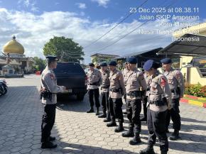 Satgas Tindak Ops Lilin Rinjani 2025 Gelar Apel Kesiapan di Polda NTB, Pastikan Pengamanan Natal dan Tahun Baru Berjalan Aman