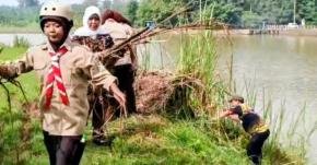 Pramuka dan Warga Bersatu, Situ Cigangsa Dibersihkan Bersama