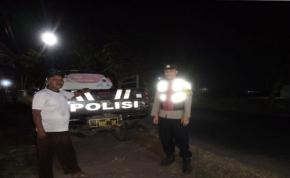 Brigadir Alpian Budi Prekat Polsek Banyusari Giat Patroli Jalan Raya Antisipasi Kejahatan