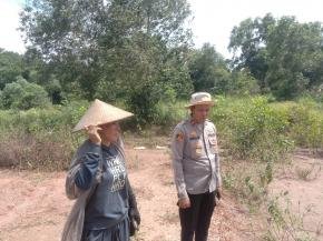 Dukung Ketahanan Pangan Polsek Kotabaru Bersama Satgas Ketahanan Pangan Polres Karawang Cek Lahan yang Akan Ditanami Jagung Hibrida