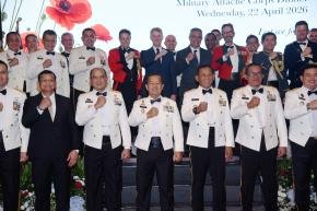 KAPOK SAHLI KORPS MARINIR MENGHADIRI ANZAC RECEPTION MILITARY ATTACHÉ CORPS AUSTRALIA DAN NEW ZEALAND