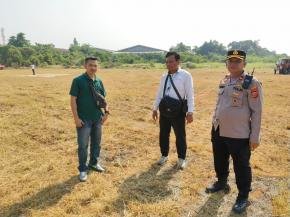 Kapolsek Klari Cek Kesiapan Landasan Helikopter