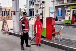 Upaya Terus Rutin Kunjungi SPBU Gempol Patroli Prekat Polsek Banyusari di Malam Hari di Wilayah Hukum.Binaan