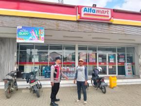 Upaya mengantisipasi terjadinya GU Kamtibmas di Minimarket, Anggota Polsek Batujaya gencarkan Giat Patroli Prekat
