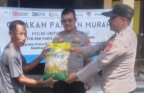 Wujud Nyata Meringankan Kebutuhan Masyarakat Polsek Pakisjaya Gelar Beras Pangan Murah (GPM) Depan Makopolsek Pakisjaya