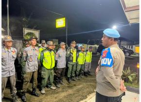 Jelang Laksanakan Patroli KRYD, Polsek Pangkalan Gelar Apel Malam Gabungan 3 Pilar