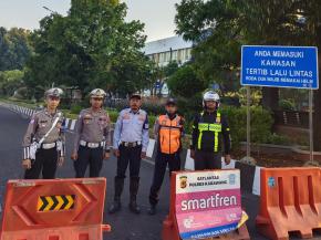 Satlantas Polres Karawang Hadirkan Kamseltibcarlantas saat Kegiatan Car Free Day