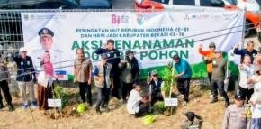 100 Pohon Menghijaukan Kembali Kalimalang, Lahan Bekas Bangli Disulap Jadi Ruang Terbuka Hijau
