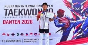 Usia 13 Tahun, Ridwan Bawa Pulang Emas Taekwondo Internasional untuk Purwakarta