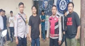 Upaya Personel Polsek Lemahabang Imbau Warga Untuk Tetap Pertahankan Kamtibmas