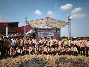 Personil Polsek Tegalwaru Giat PAM dan Monitoring Jambore ranting pramuka di Desa Kutalanggeng
