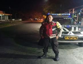 Prekat Polsek Banyusari Giat Patroli Jalan Raya Antisipasi Kejahatan