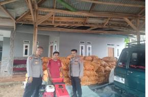 Kapolsek Pangkalan Serahkan Bantuan Mesin Pipil Jagung kepada Poktan Tani Mukti