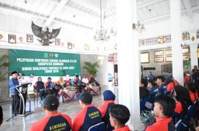 Bupati Kuningan H. Dian Rachmat Yanuar Lepas Kontingen Atletik Menuju BK Porprov XV Jabar, Targetkan Lolos Semua