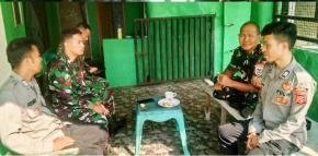 Sinergitas TNI-Polri, Bhabinkamtibmas Polri, Sambangi Makoramil 0404 Rengasdengklok