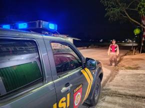 Personil Polsek Tegalwaru Patroli Dinihari Monitoring Jalan Kampung Munjul di Desa Cintaksana